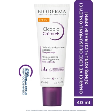 Cicabio Cream SPF50+ Onarıcı, Leke Önleyici Güneş Koruyucu İçeren Yüz, Vücut Bakım Kremi Bebek,