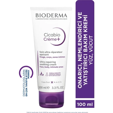 Cicabio Cream Onarıcı Cilt Bakım Kremi Bebek, Çocuk ve Yetişkin Kullanımına Uygun, Parfümsüz 100
