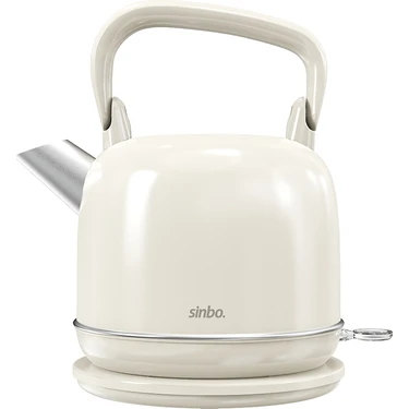 Sinbo SK-8035 Bej Retro Kettle 2.2l Paslanmaz Çelik Elektrikli Su Isıtıcı 360° Kablosuz