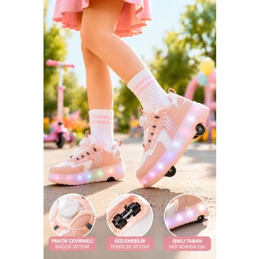 Muggo Flow Çocuk Işıklı Patenli Tekerlekli Sneaker Spor