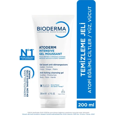 Atoderm Intensive Foaming Gel Çok Kuru Atopi Eğilimli Cilt Onarıcı Temizleme Jeli Niasinamid 200