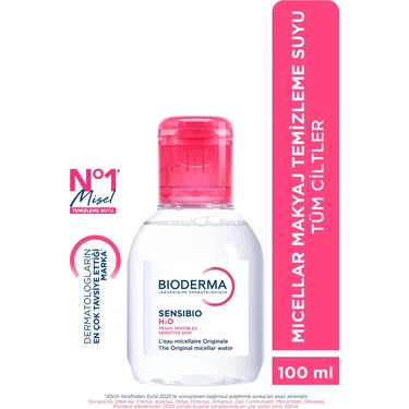 Bioderma Sensibio H2O 100 ml Hassas ve Normal Ciltler için Micellar Makyaj Temizleme