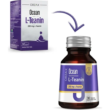 Orzax Ocean L-Teanin 200 mg 30 Kapsül Vegan Takviye Edici Fiyatı
