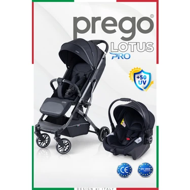 Prego Lotus Pro Kabin Boy Travel Bebek Arabası -Tek Elle Katlanır-Hafif -Uv Tenteli