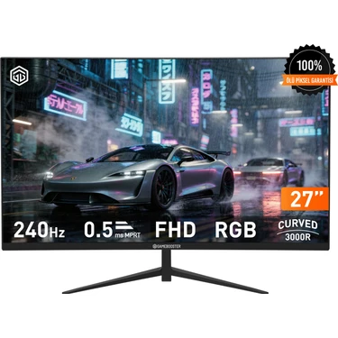 Gamebooster Lyrıs FF24 27'' 240Hz Fhd Va Panel 0.5ms Hdmı+Dp Hdr Rgb Curved Gaming Monitör (Sıfır