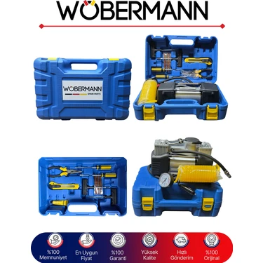 Wöbermann Yeni Yönetmelik Tamir Takım Çantalı 12V Çift Silindir 150PSI Hava