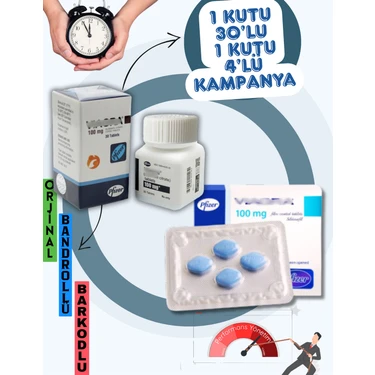 H-B VIAGRA100MGHAP 4'lü 1 Kutu + VIAGRA100MG'30'LU 1 Kutu Orjinal Kutulu Geciktirici8