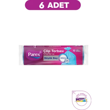 Parex Güçlü Çöp Torbası Büyük Boy 10'lu 65 x 80 cm 6