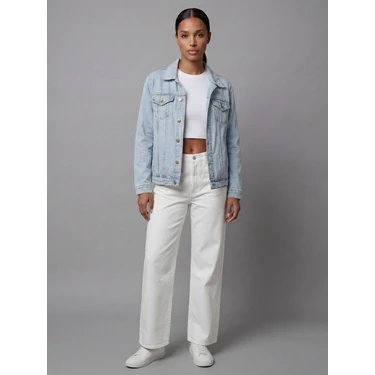 Unisex Modern Kesim Açık Mavi Kot