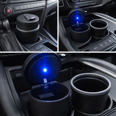 Her Araca Uyumlu LED Işıklı Bardaklıklı Küllük (Bmw Tipi)(2