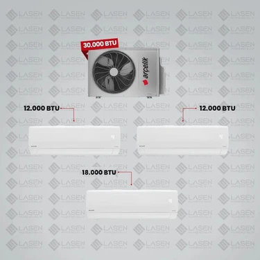 Arçelik 1+3 Multi Sistem Klima / 30100 Md Pro Dış Ünite ( 12 Btu Beyaz + 12 Btu Beyaz + 18 Btu