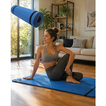 Eco Port 10 mm Yoga Matı Kaymaz Yüzey Çift Taraflı Kullanım Dayanıklı Eva Fitness