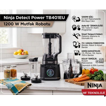Ninja Detect Power  1200 W Mutfak Robotu + Dijital Mutfak Tartısı