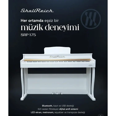 Shallreich SRP-175B Custom Edition Dijital Piyano (Tabure & Kulaklık + Termal Akım Koruyucu