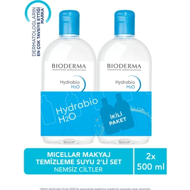 Hydrabio H2O Micellar Makyaj Temizleme Suyu 2'li Set Nemlendirici Yüz ve Göz Çevresi 500
