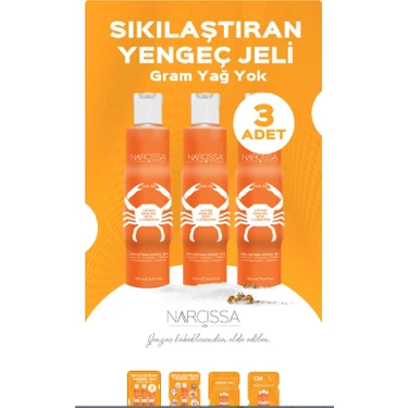 Narcissa 3 Adet - Sıkılaştırıcı Yengeç Jeli, Selülit ve Çatlak Giderici Jel