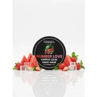 Fumara Number Love LOVE66 Nargile Reçeli Karpuz Çilek Nane Sakız Aromalı 200 gr Nikotin
