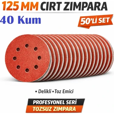 Venoa 125 mm Cırt Zımpara Kağıdı 50 Adet – 8 Delikli Disk, Fiyatı