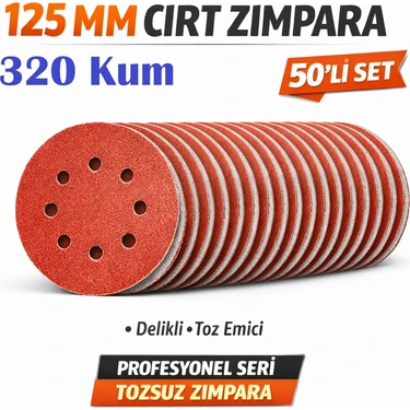 Venoa 125 mm Cırt Zımpara Kağıdı 50 Adet – 8 Delikli Disk, Fiyatı