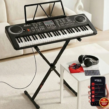 Midex PS-1500BK-ST Başlangıç Seviye 61 Tuşlu Org Stand Seti