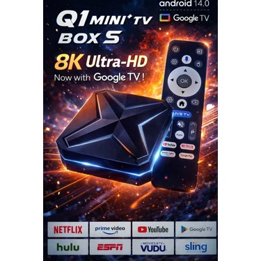 Azurtech Q1 Mini Tv Box S Android 14 Google Tv 8k Ultra Hd Fiyatı