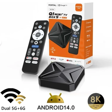 Azurtech Q1 Mini Tv Box S Android 14 Google Tv 8k Ultra Hd Fiyatı