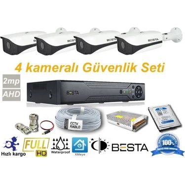 Almira Butik 4 Dış Mekan Kameralı Her Şey Dahil Güvenlik Kamera