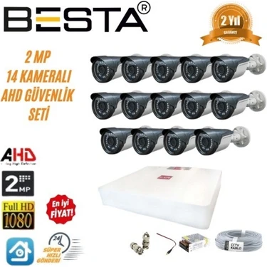 Almira Butik 2 Mp Ahd 1080P Gece Görüşlü 14 Kameralı Güvenlik