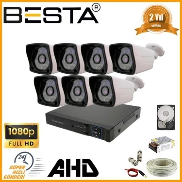 Almira Butik 2mp 1080P 7 Dış Mekan Kameralı Ahd Güvenlik