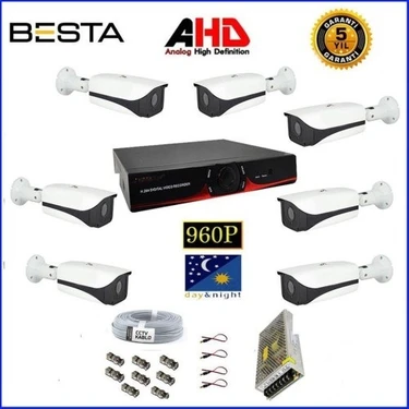 Almira Butik 2mp Ahd 1080P Gece Görüşlü 7 Kameralı Güvenlik