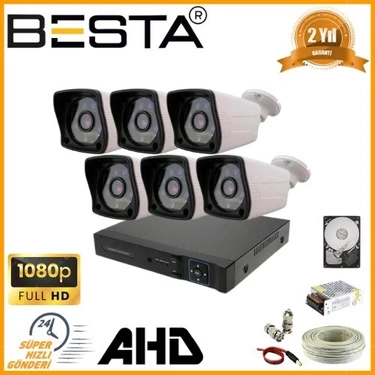 Almira Butik 2 Mp 1080P 6 Dış Mekan Kameralı Ahd Güvenlik