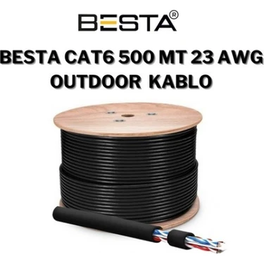Almira Butik Cat6 500MT 23AWG Outdoor Siyah Ip Kamera