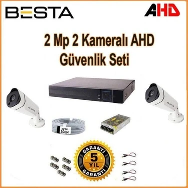 Almira Butik 2mp Ahd 1080P Gece Görüşlü 2 Kameralı Güvenlik