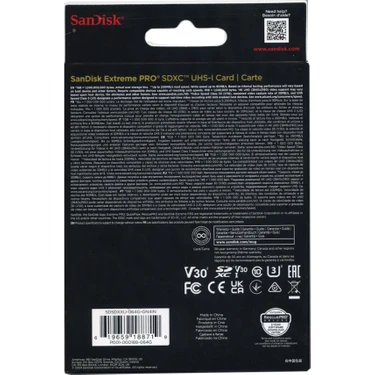 Sandisk Extreme Pro 64GB 200/90MB/S Sdxc V30 Uhs-I U3 4K Sd Fiyatı