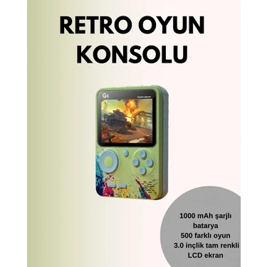 Zero Land Gld-Spt- Tv Bağlantılı 500 Oyunlu Mini Gameboy