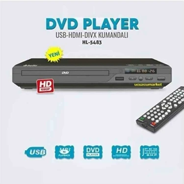 DVD Player (Usb-Hdmı Kumandalı Hd Dvd/dıvx