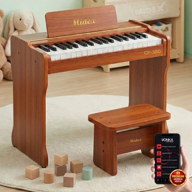 Midex CP-360OR Çocuk Piyanosu Pilli 37
