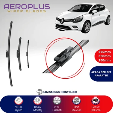 Aeroplus Renault Clio 4 Ön Arka Muz Silecek Takımı