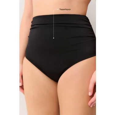 Suwen Yüksek Bel Drapeli Bikini