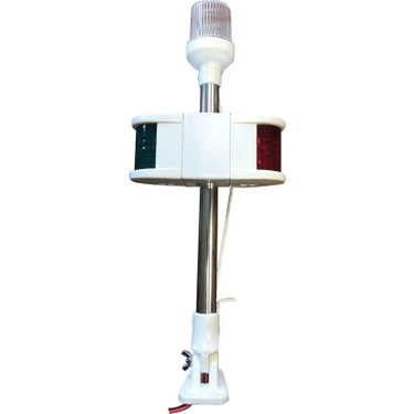 Saray Seyir Feneri Kombine Bayrak Direği 40CM 12V