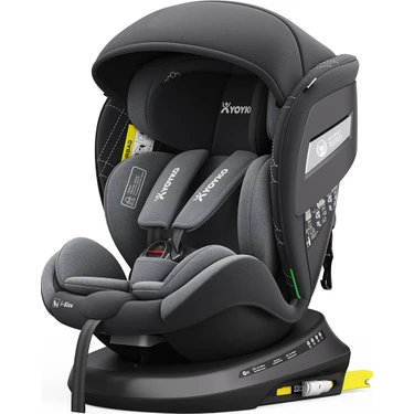 Yoyko Rich Alarmlı 360° Dönebilir Yatabilir 90° Kilitlenir I-Size 0-36 kg Oto Koltuğu