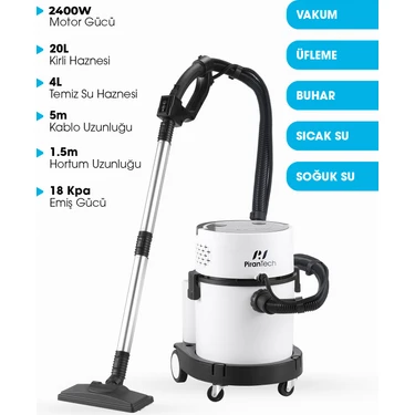 Pirantech RLZ-208 2400W Çok Amaçlı Buharlı Temizlik Robotu Fiyatı
