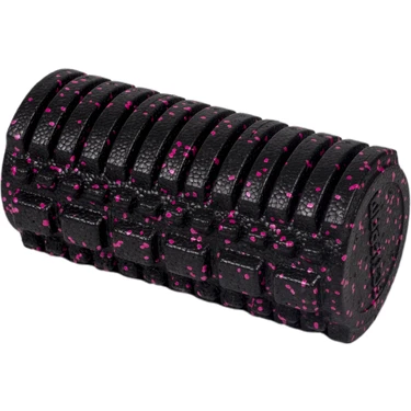 Actifoam Trigger Point 30 cm Orta Sert Tırtıklı Foam Roller Pilates Ürünü Siyah - Pembe Renkli