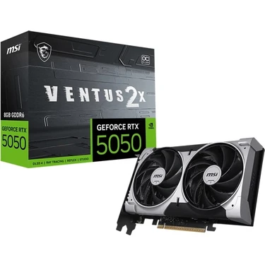 MSI Msı Geforce RTX5050 8g Ventus 2x Oc 8gb Gddr6 128BIT 1xhdmı 3xdp Ekran