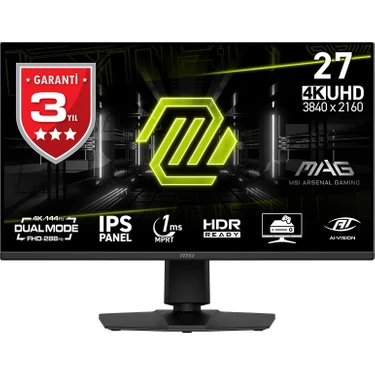 MSI 27" MAG 275UPD E14 3840x2160 (UHD) 16:9 FLAT IPS UHD:144HZ, FHD:288HZ 1MS (MPRT) FREESYNC