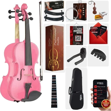 Midex HGA24PİNK-TYS Pembe 1/2 Çocuk Kemanı (8-10 Yaş