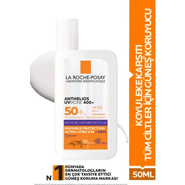 La Roche-Posay Anthelios Uvmune Yüz Güneş Kremi SPF50+ Lekeli Ciltler İçin Renksiz