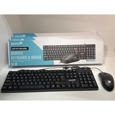 Bugatek Bgrofs Kablolu Standart Klavye + Mouse Q