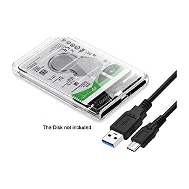 Mabeyn 2.5 Sata Type C USB 3.1 USB 3.0 Şeffaf Harici SSD HDD Hard Disk Kutusu