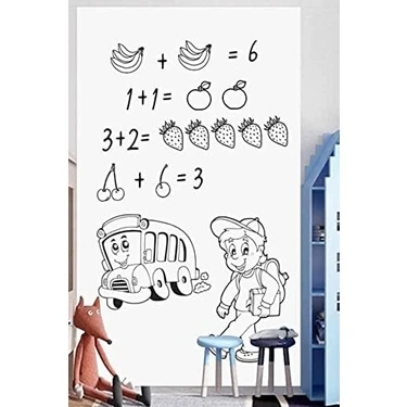 Mabeyn Yapışkanlı Beyaz Yazı Tahtası Board Ders Çalışma 45CMX200 cm